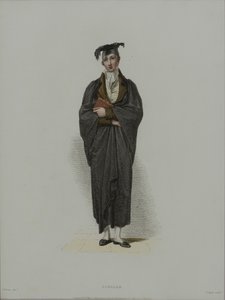 Scholar, ryt. J. Agar, opublikowany w „History of Oxford” R. Ackermanna, 1814 (akwaforta ręcznie kolorowana) autorstwa Thomas Uwins