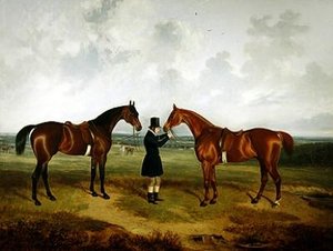 Przed polowaniem (olej na płótnie) autorstwa Thomas W. Bretland
