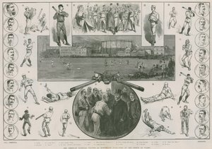 Amerykańscy baseballiści na Kennington Oval - wizyta księcia Walii (rycina) autorstwa Thomas Walter Wilson