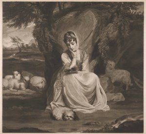 Pani Frances Ann Crewe jako St. Genevieve autorstwa Thomas Watson