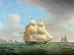 H.M. Fregata Galatea, 38 dział z igieł, Wyspa Wight