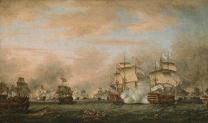 Bitwa pod Świętymi, 9-12 kwietnia 1782 r. autorstwa Thomas Whitcombe