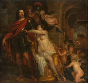 Wenus uzbraja wojownika, prawdopodobnie Johan Maurits w kuźni Vulcan autorstwa Thomas Willeboirts Bosschaert
