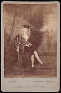Portret Jamesa Smithsona z lat 1765-1829, 1786 sfotografowany w latach 70. XIX wieku.