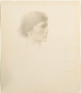 Głowa kobiety, 1894 lub później. autorstwa Thomas Wilmer Dewing