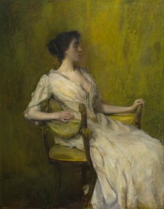 Dama w bieli autorstwa Thomas Wilmer Dewing