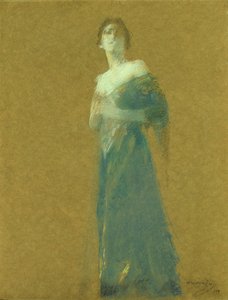 Kobieta w kolorze niebieskim autorstwa Thomas Wilmer Dewing