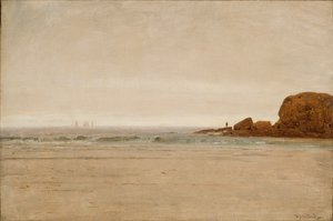 Plaża i skały 1870 (olej na płótnie)