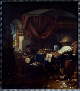 Widok laboratorium alchemika Obraz Thomasa Wycka (1616-1677) Caen XVII w., Muzeum Sztuk Pięknych.