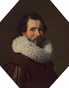 Portret dżentelmena noszącego fantazyjną kryzę, 1627.