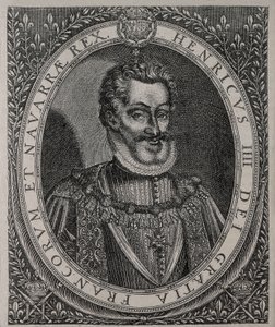Portret Henryka IV Francji i Nawarry (1553-1610) grawerowanie Tomas de Leu (16 wieku) autorstwa Thomas de Leu
