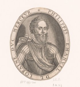 Portret Philippe-Emmanuela de Lorraine, księcia Mercoeur autorstwa Thomas de Leu