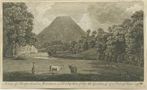 Dovedale - Thorpe Cloud: grawerowanie, bd [c 1790] (druk) autorstwa Thomas of Derby (after) Smith