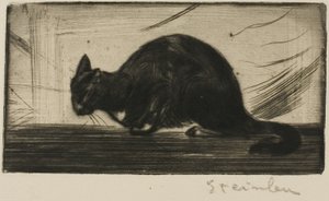 Kot wyginający grzbiet autorstwa Théophile Alexandre Pierre Steinlen