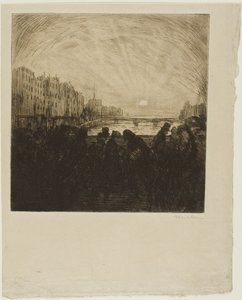 Efekt zachodzącego słońca autorstwa Théophile Alexandre Pierre Steinlen