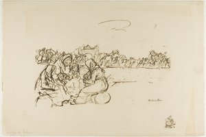 Ewakuowani z Verdun, płyta trzydziesta z Actualités autorstwa Théophile Alexandre Pierre Steinlen