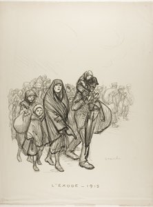Exodus - 1915 autorstwa Théophile Alexandre Pierre Steinlen