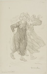 Podmuch wiatru autorstwa Théophile Alexandre Pierre Steinlen
