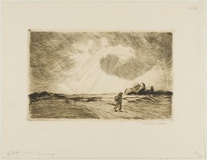 Burzowa pogoda autorstwa Théophile Alexandre Pierre Steinlen