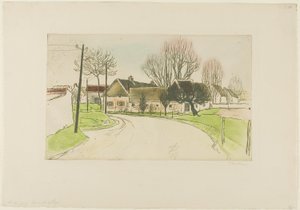 Dom na skraju wioski autorstwa Théophile Alexandre Pierre Steinlen