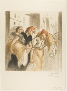 Powrót z pralni autorstwa Théophile Alexandre Pierre Steinlen