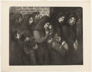 Wdowy z Courrières autorstwa Théophile Alexandre Pierre Steinlen