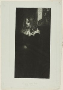 Młoda dziewczyna z białym kołnierzykiem autorstwa Théophile Alexandre Pierre Steinlen