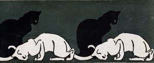 Koty Steinlen autorstwa Théophile Alexandre Steinlen