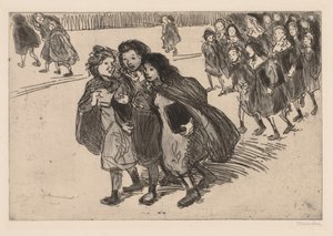 Powrót ze szkoły autorstwa Théophile Alexandre Steinlen