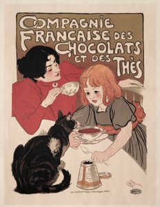 Compagnie Française des Chocolate et des Thés autorstwa Théophile Alexandre Steinlen