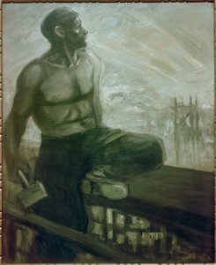 Stolarz nad portem autorstwa Théophile Alexandre Steinlen