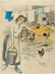Dziewczyna na farmie, 1896. autorstwa Théophile Alexandre Steinlen