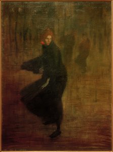 Młoda pracownica na ulicy autorstwa Théophile Alexandre Steinlen
