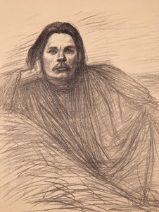 Portret autora Maksyma Gorkiego 1868-1939, ok. 1894. autorstwa Théophile Alexandre Steinlen