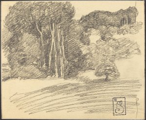 Las w Courdemanche autorstwa Théophile Alexandre Steinlen