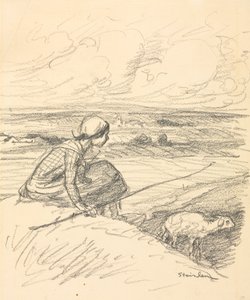 Pasterka, czwarta ćw. XIX w. lub pierwsza ćw. XX w. autorstwa Théophile Alexandre Steinlen