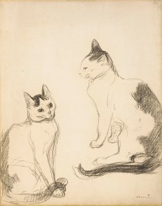 Dwa koty; Dwa koty autorstwa Théophile Alexandre Steinlen