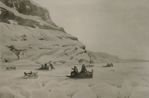Eskimosi (akwarela na papierze) autorstwa Thorolf Holmboe