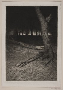 Wnętrze lasu. Wieczór autorstwa Thorvald Niss