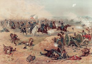 Sheridans Final Charge w Winchester, wyd. :. Prang & Co., 1886 (litografia kolorowa) autorstwa Thure de Thulstrup
