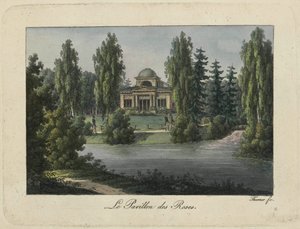 Pawilon Różany w parku Pawłowsk, lata 1810. XIX wieku.