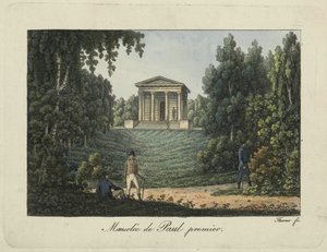 Świątynia Pawła I lub Mauzoleum Pawła I w Parku Pawłowskim, lata 1810. XIX wieku.