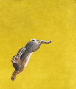 The Leap-Yellow, akwarela i gwasz na papierze Arches 640gsm, 101,6 x 86,3 cm