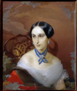 Portret Natalii Puszkiny Lanskiej (Natalia Nikołajewna Gontczarowa autorstwa Timofei Andreyevich Neff