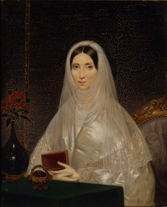 Portret hrabiny Tatiany Golicyny Potiomkiny, lata 40. XIX w. autorstwa Timofei Andreyevich Neff