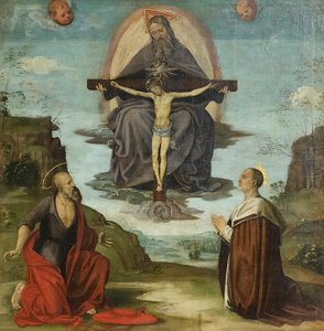 Trójca Święta ze świętym Hieronimem i błogosławionym Kolumbem, ok. 1520 (olej na płótnie)
