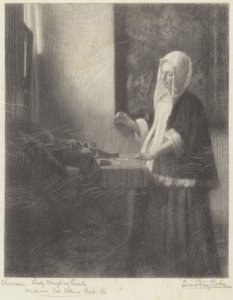 Kobieta ważąca perły autorstwa Timothy Cole after Johannes Vermeer
