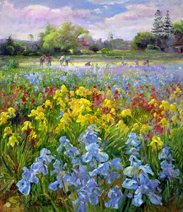 Hoeing Team i Iris Fields autorstwa Timothy Easton