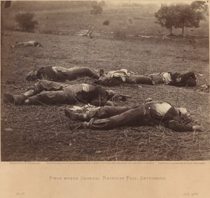 Pole, na którym upadł generał Reynolds, Gettysburg, 5 lipca 1863 r.