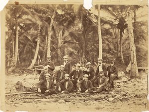 [Komandor porucznik Thomas O. Slefridge i członkowie ekspedycji Darién, Przesmyk Darién (Panama)]. autorstwa Timothy H. OSullivan